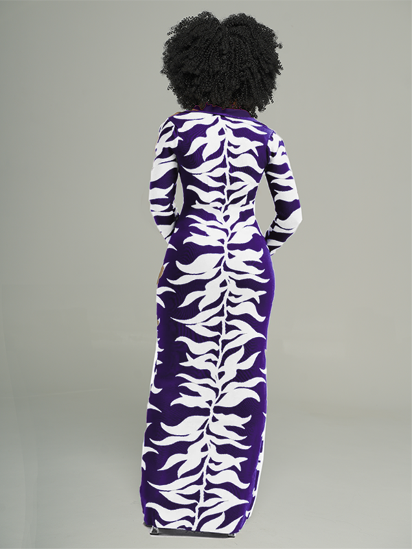 Gorgeousladie Printed Button-Front Dress