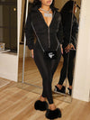 Gorgeousladie Puffer Coat Combo Jumpsuit