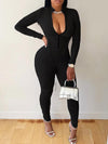 Gorgeousladie Zip-Front Inside-Out Jumpsuit