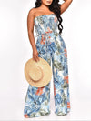 Gorgeousladie Printed Strapless Jumpsuit