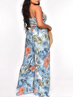 Gorgeousladie Printed Strapless Jumpsuit