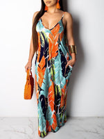 Gorgeousladie Leaf Print Cami Dress