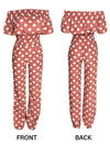 Gorgeousladie Dot Off Shoulder Crop Top & Pants Set