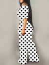 Gorgeousladie Dot Off Shoulder Crop Top & Pants Set