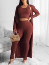 Gorgeousladie Ribbed Cardigan & Pants Set