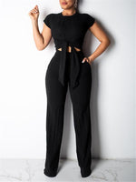 Ribbed Tied Top & Pants Set