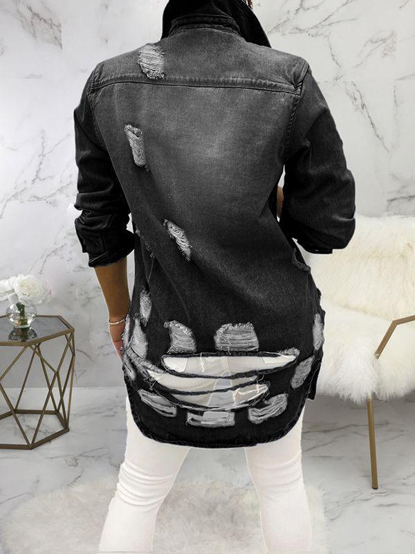 Gorgeousladie Distressed Denim Jacket