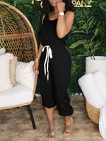 Gorgeousladie Drawstring Sleeveless Jumpsuit