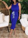 Gorgeousladie Drawstring Sleeveless Jumpsuit