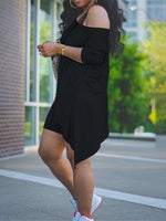 Gorgeousladie Asymmetric Top & Biker Shorts Set
