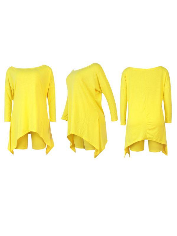 Gorgeousladie Asymmetric Top & Biker Shorts Set