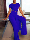 Solid Slit Tunic & Pants Set