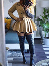 Gorgeousladie Two-Tone Peplum Blazer