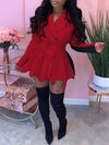 Gorgeousladie Two-Tone Peplum Blazer