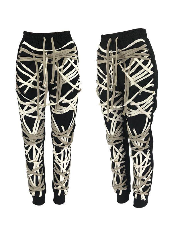 Gorgeousladie Lace-Up Jogger Pants