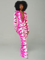 Gorgeousladie Printed Button-Front Dress
