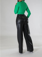 Gorgeousladie Wide-Leg Faux-Leather Pants